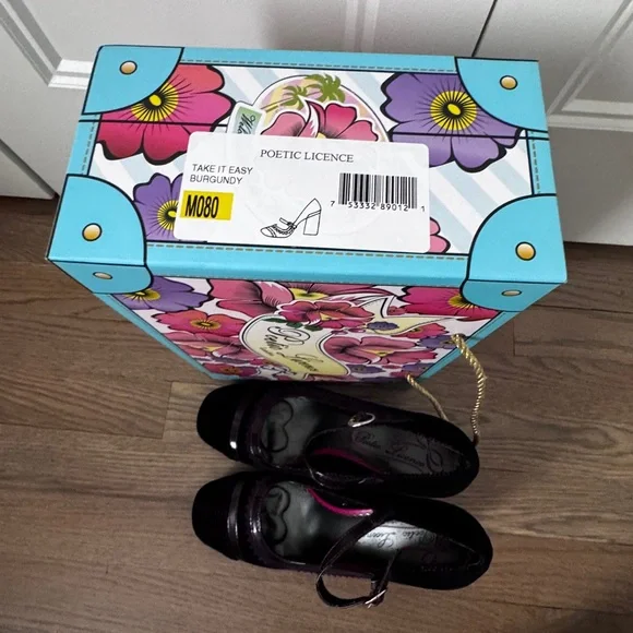 Poetic License “Take It Easy” Burgundy Heels size 8. Euro 39 - Picture 9 of 9